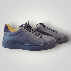 Sneakers Retro Tennis L.B.M. 1911 Blu in Pelle