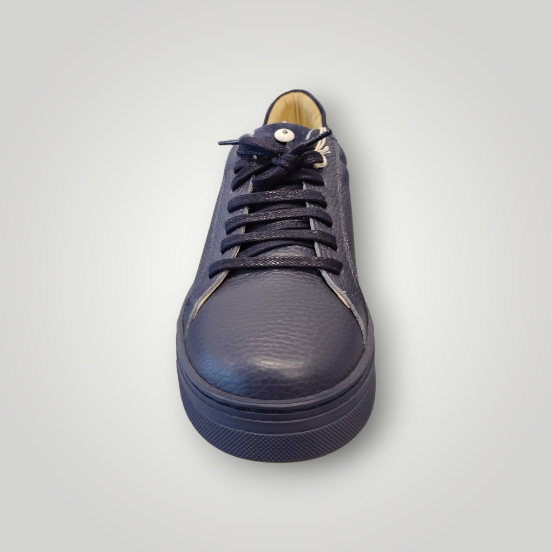 Sneakers Retro Tennis L.B.M. 1911 Blu in Pelle - immagine 4