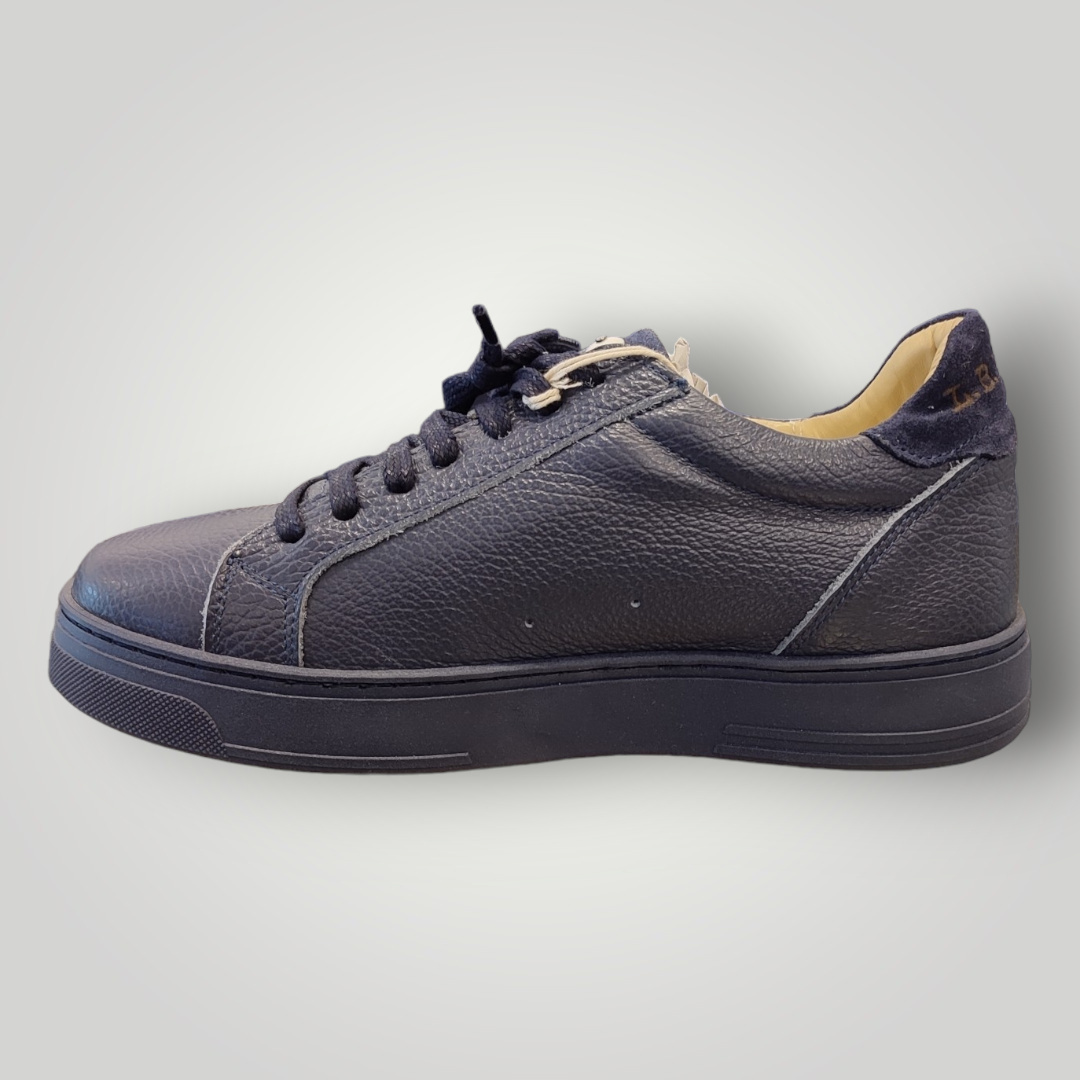 Sneakers Retro Tennis L.B.M. 1911 Blu in Pelle - immagine 3