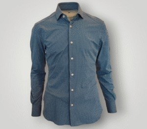 Camicia Xacus in Fantasia Slim Blu