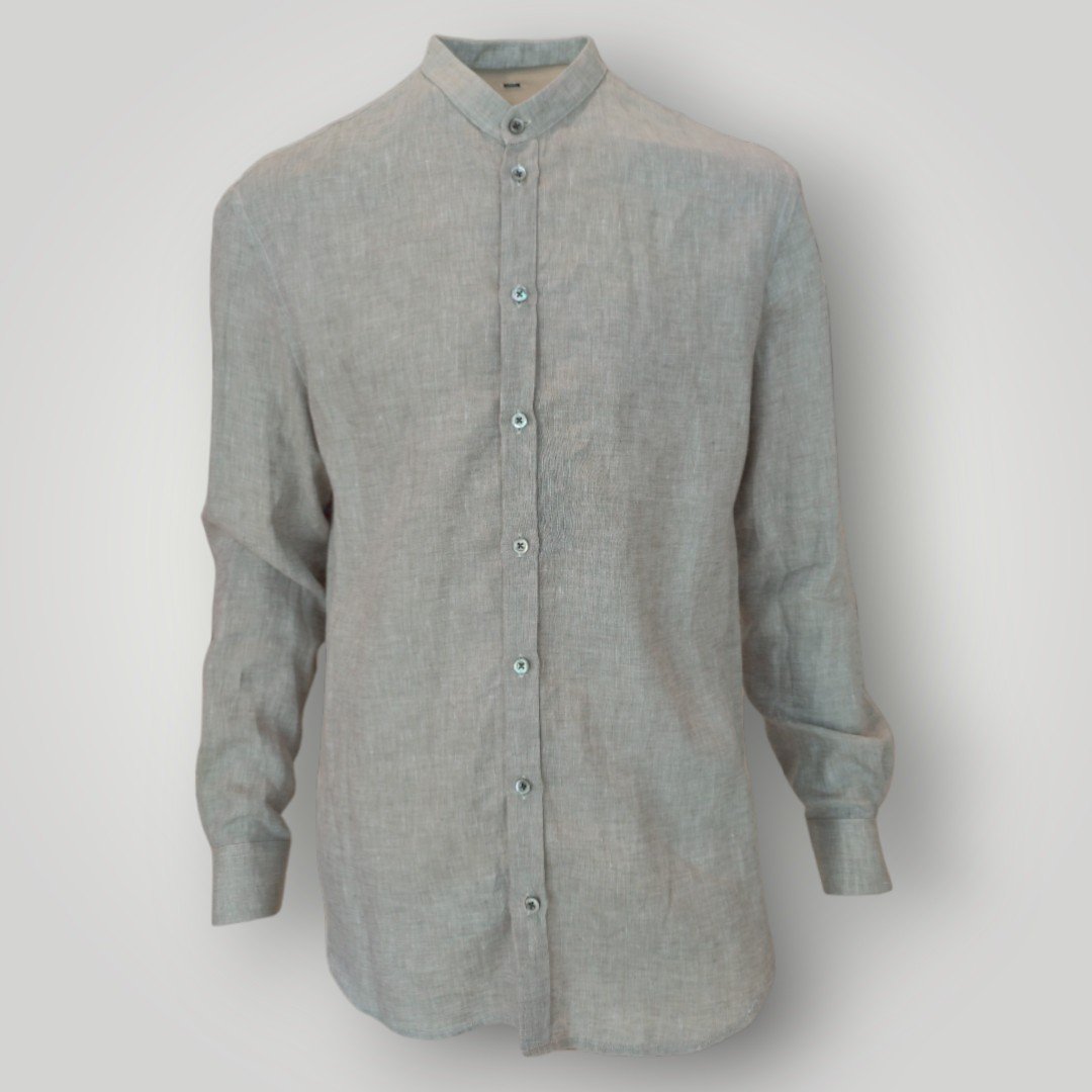 Camicia Emporio Armani in Lino Sabbia