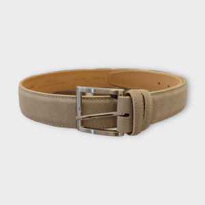 Cintura in Pelle Bergamotto Beige