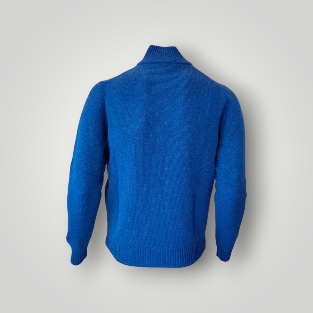 Maglia Gran Sasso con zip Azzurra