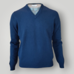 Maglia a V Gran Sasso Blu