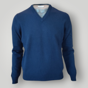 Maglia a V Gran Sasso Blu