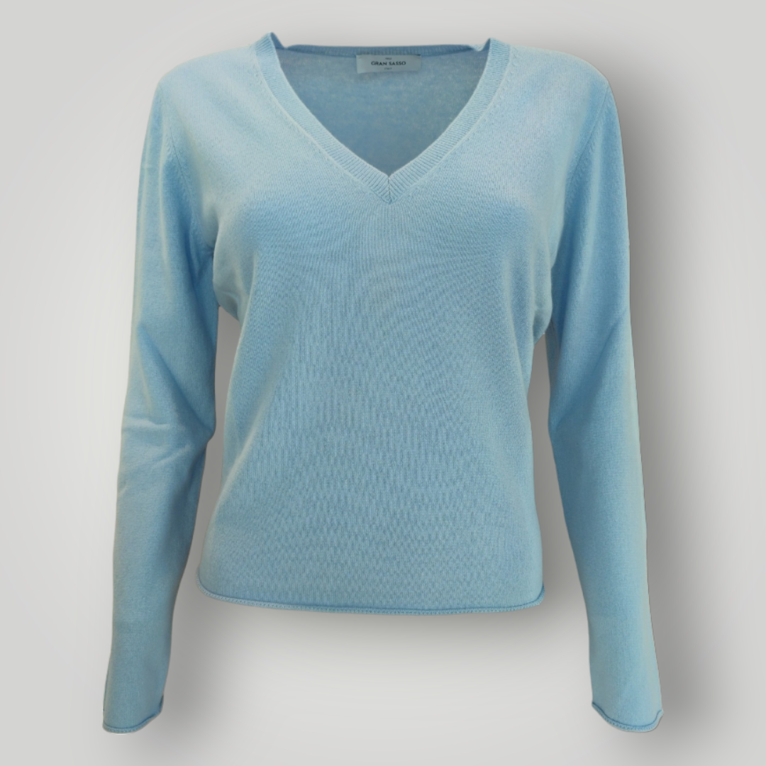 Maglia a V Gran Sasso Celeste