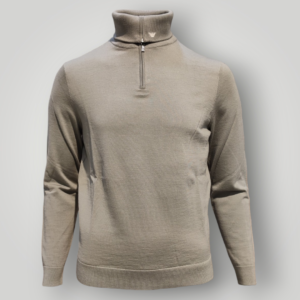 Maglia Emporio Armani con Zip Verde Salvia