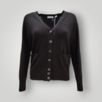 Cardigan Nero a V Gran Sasso