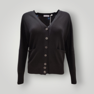 Cardigan Nero a V Gran Sasso