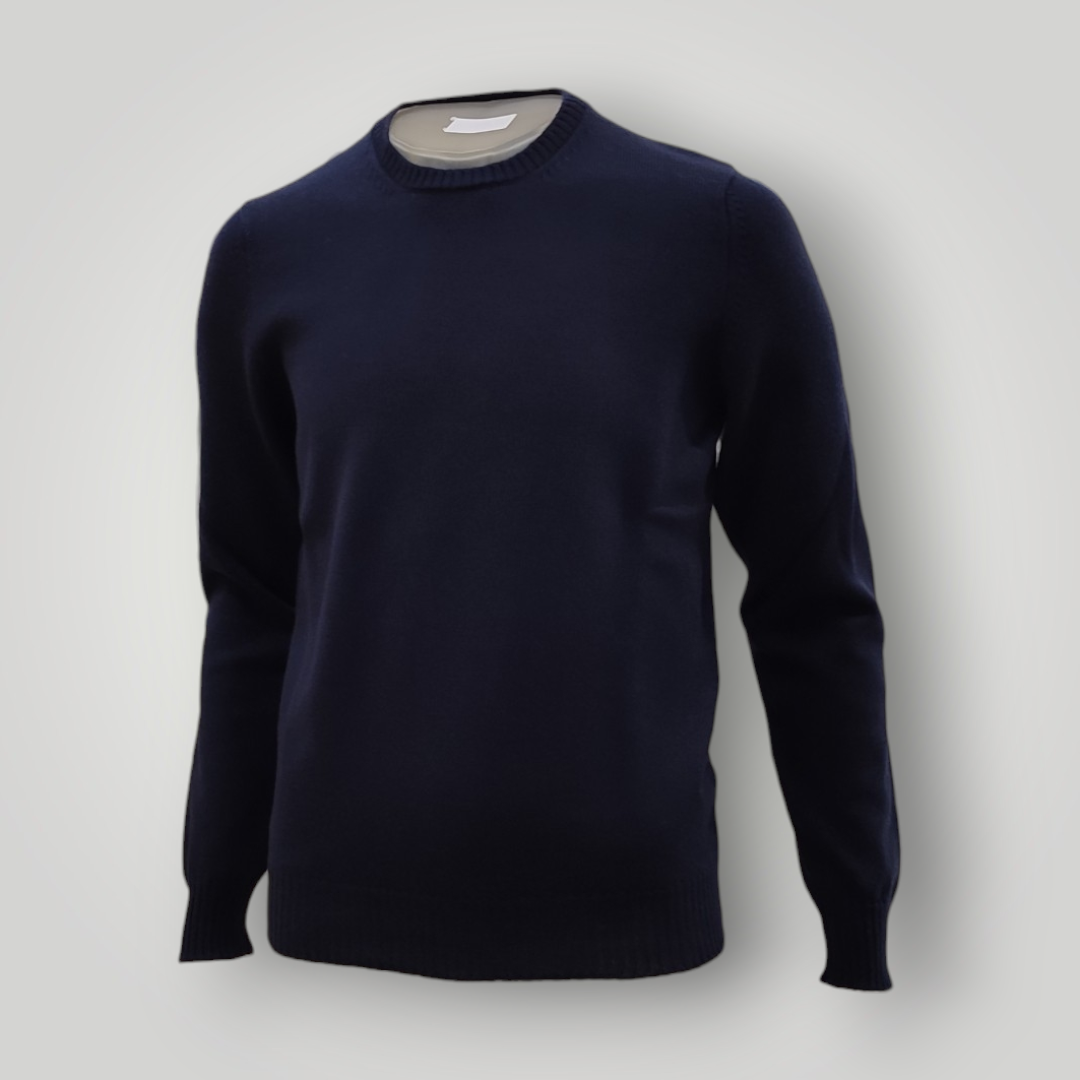 Maglia Gran Sasso in Lana Merinos Blu - immagine 3