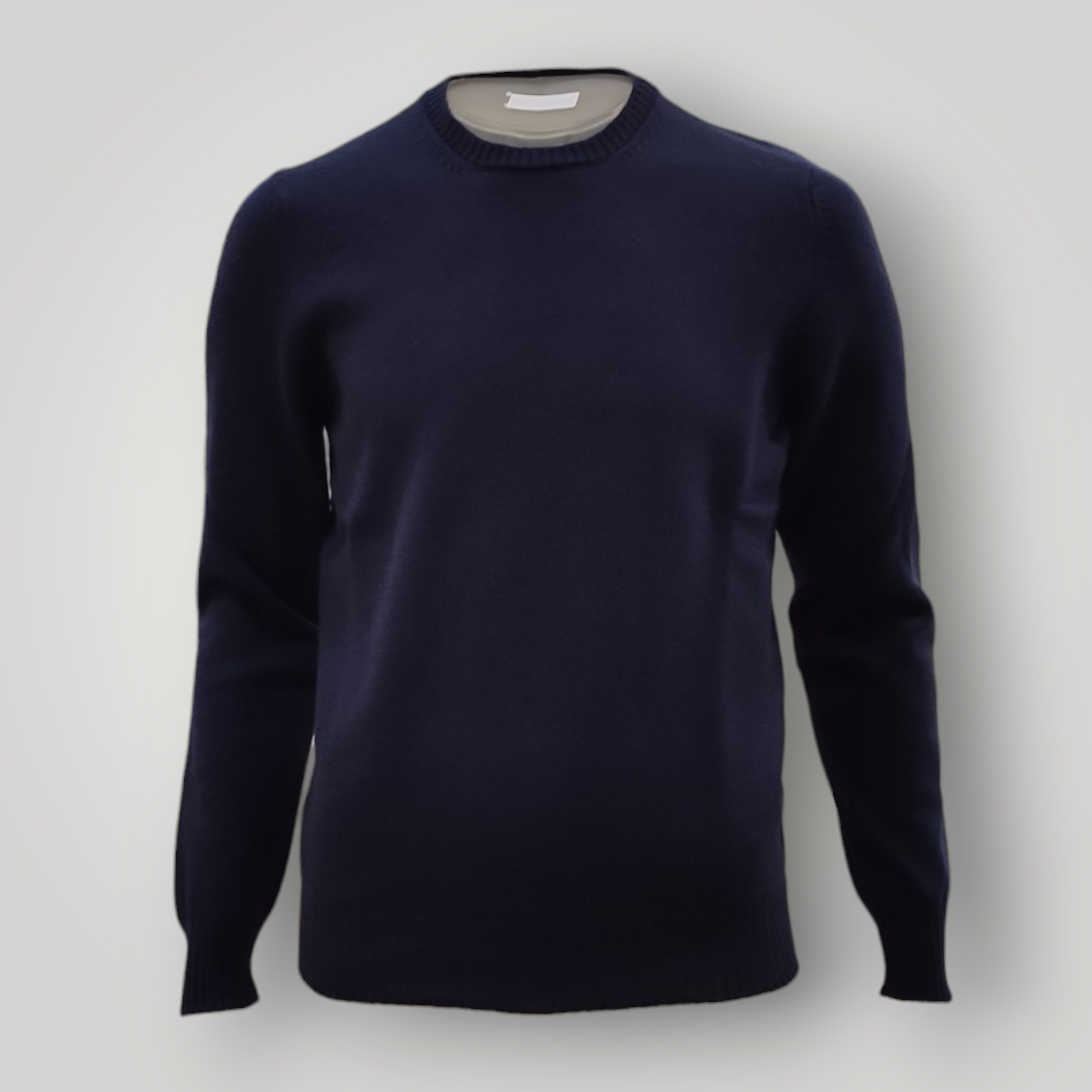 Maglia Gran Sasso in Lana Merinos Blu