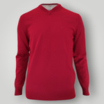 Maglia a V Emporio Armani Rossa