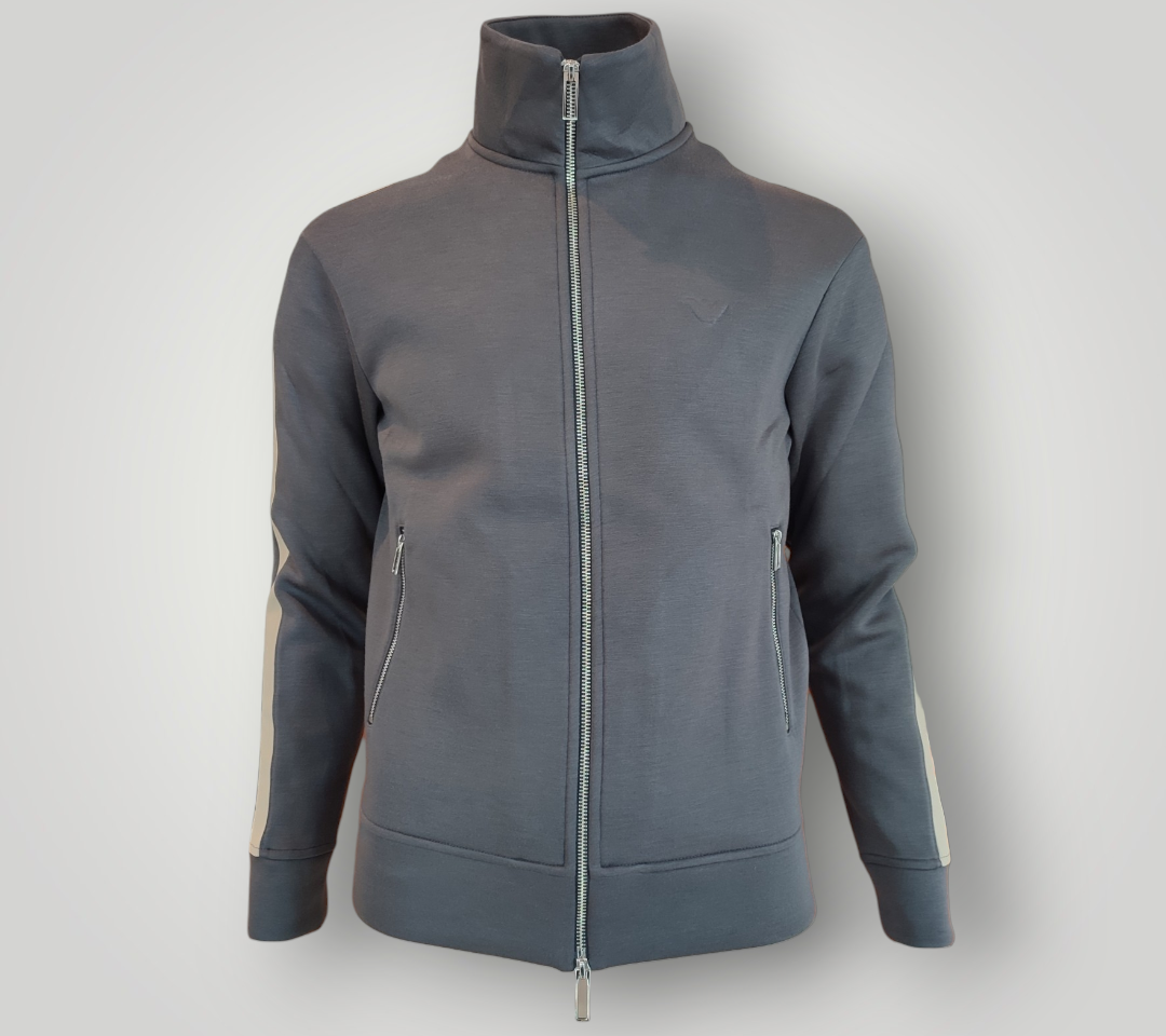 Felpa Emporio Armani con Zip Grigia