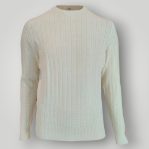 Maglia Gran Sasso in Lana Merinos Bianca