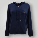 Felpa Emporio Armani Blu con Cappuccio