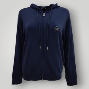 Felpa Emporio Armani Blu con Cappuccio