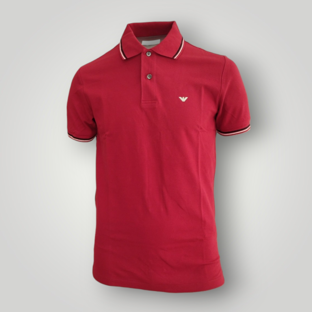 Polo Emporio Armani in Piquet Rossa - immagine 3