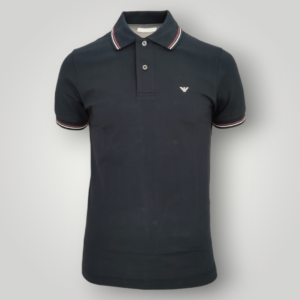 Polo Emporio Armani in Piquet Blu Navy