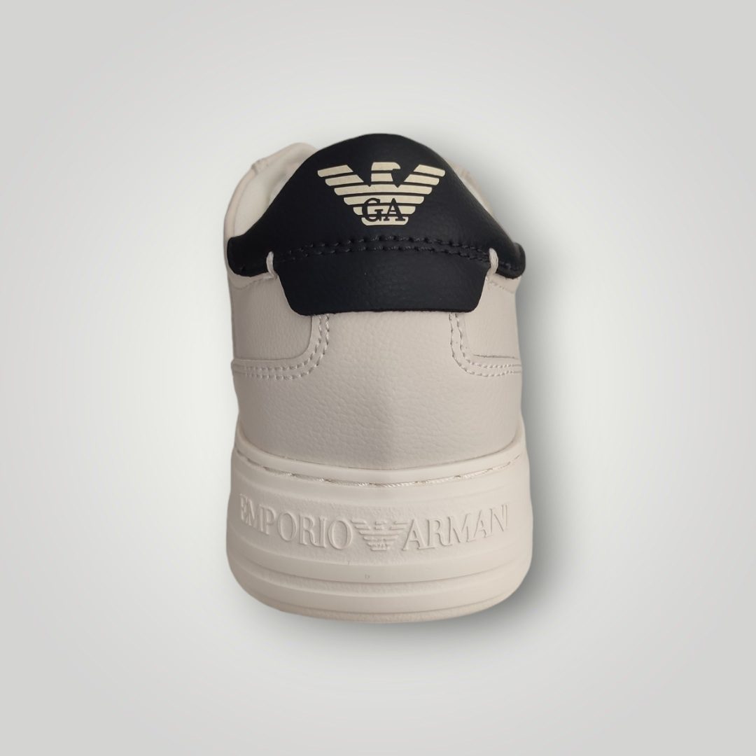 Sneakers Emporio Armani in Pelle Bianche - immagine 4