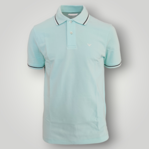 Polo Emporio Armani in Piquet Acqua Marina