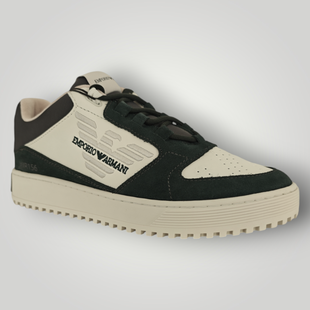 Sneakers Emporio Armani in Pelle Verdi - immagine 3