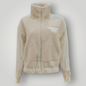 Felpa Orsetto Zip Emporio Armani Bianca