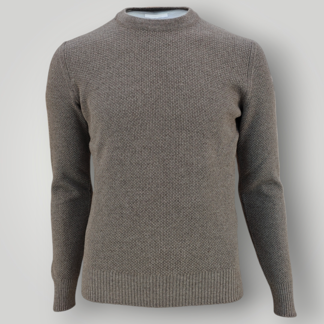 Maglia Gran Sasso in Lana Merinos Tortora