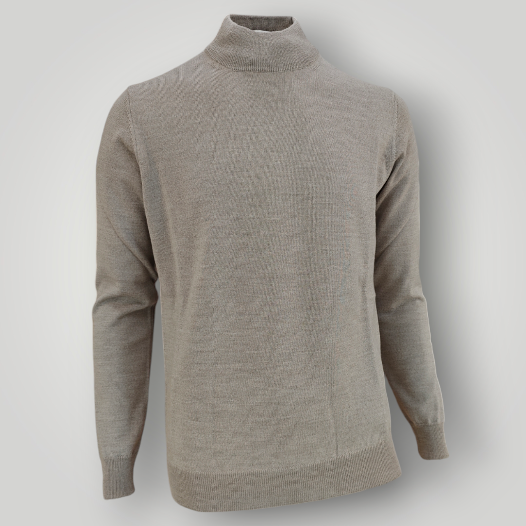 Mezzo Collo Blu Cashmere in Lana Merinos