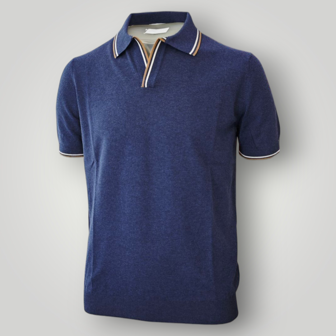 Polo in Cotone Gran Sasso Blu - immagine 3