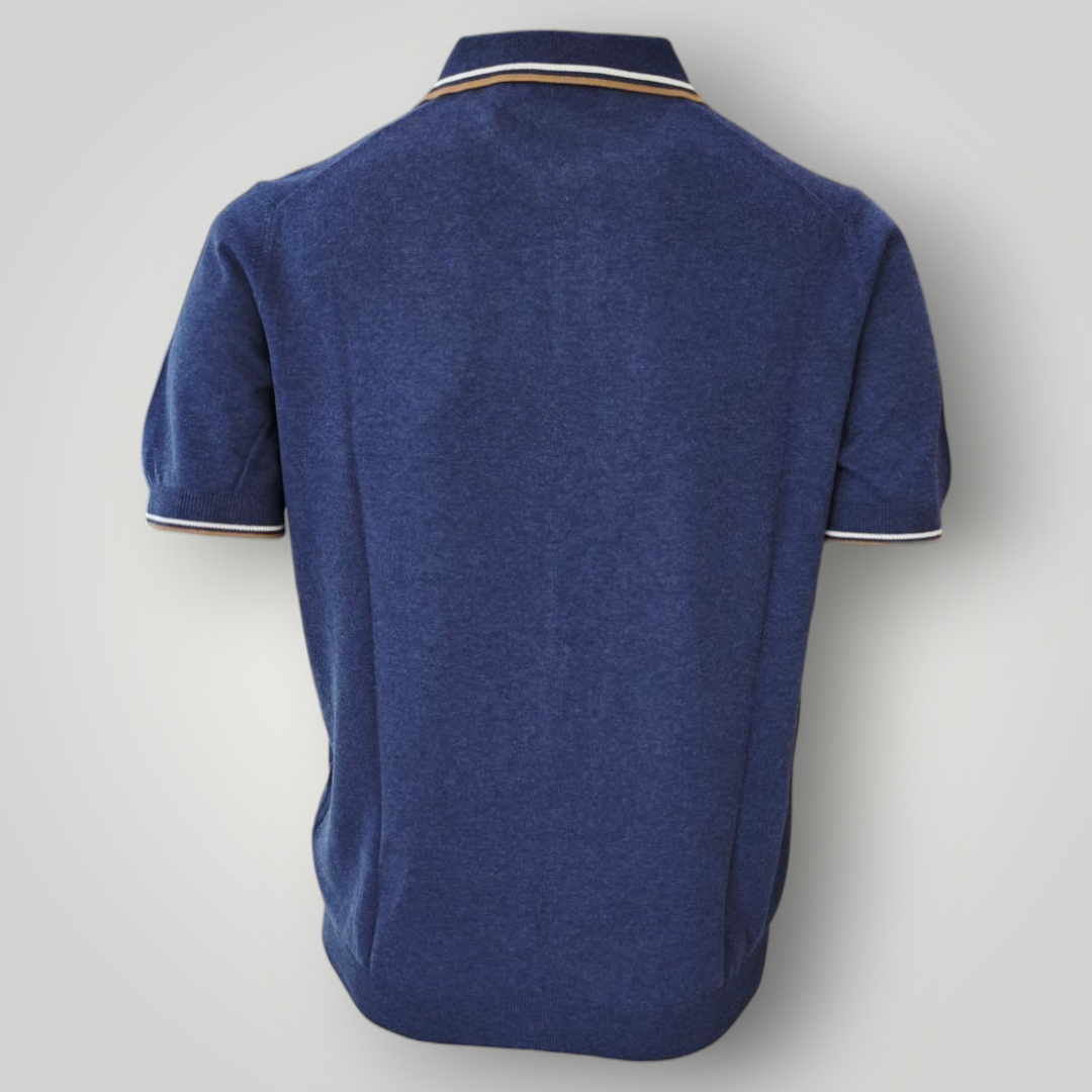 Polo in Cotone Gran Sasso Blu - immagine 4