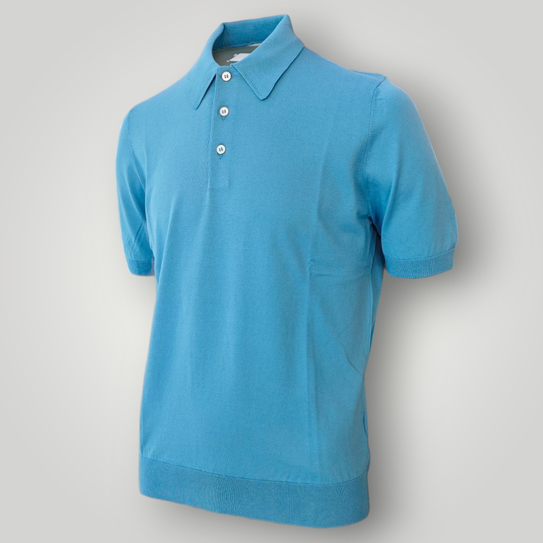 Polo in Cotone Gran Sasso Celeste - immagine 3