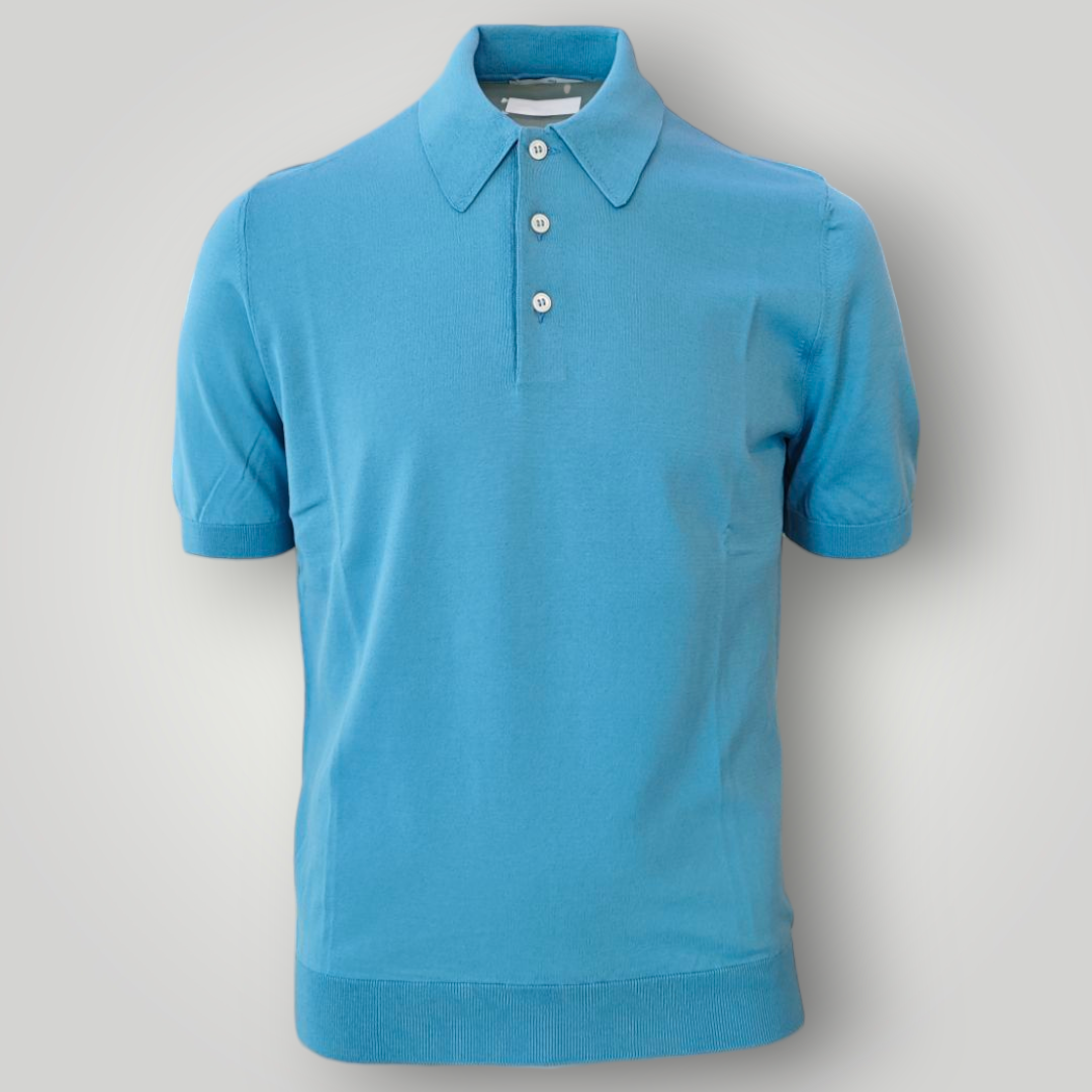 Polo in Cotone Gran Sasso Celeste