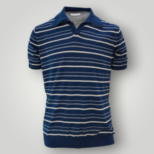 Polo in Lino e Cotone L.B.M. 1911 Blu