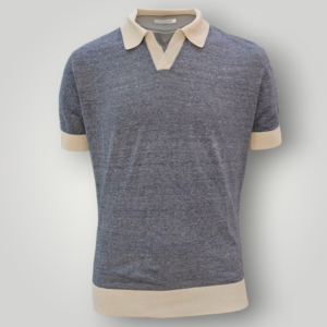 Polo in Lino e Cotone L.B.M. 1911 Azzurra