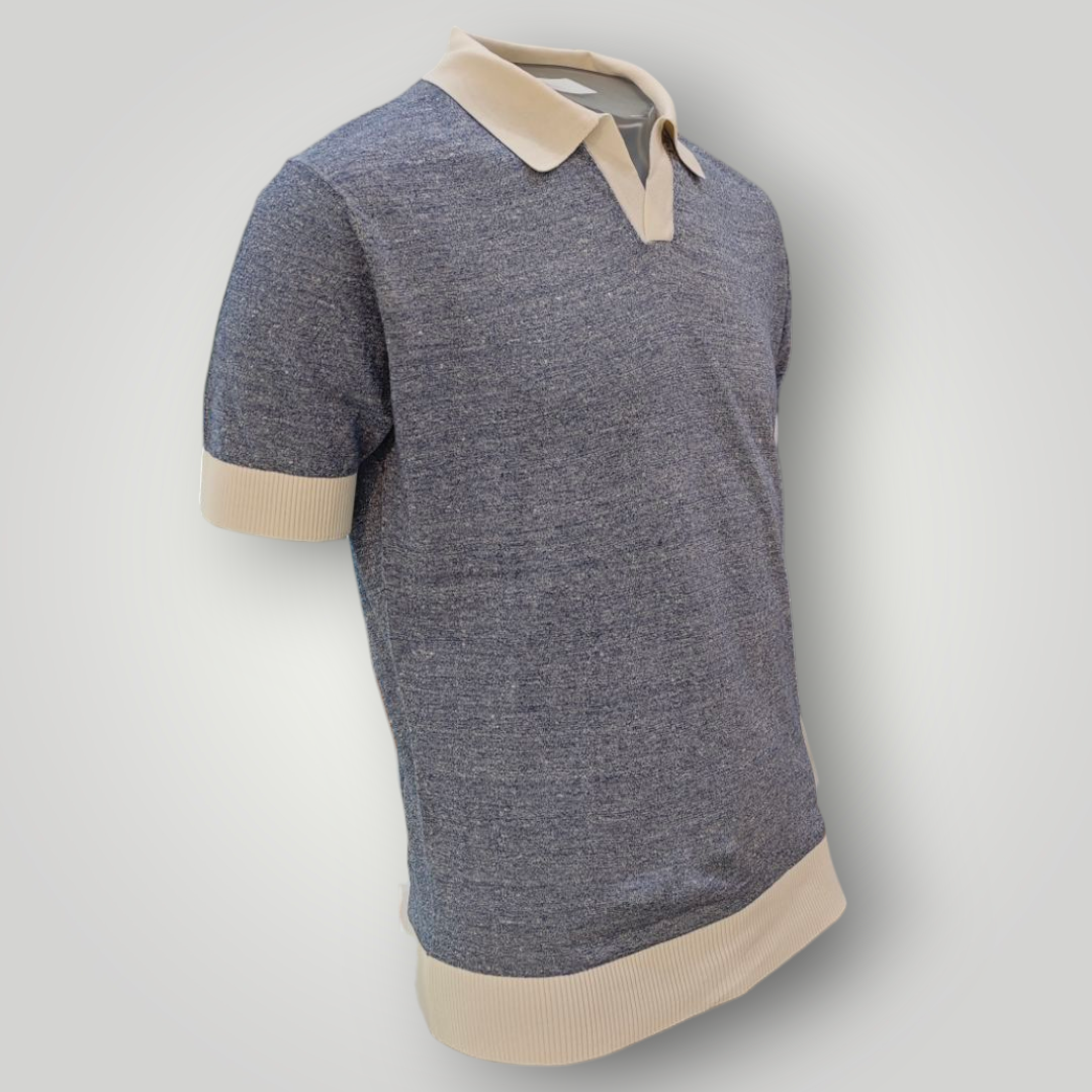 Polo in Misto Lino L.B.M. 1911 Azzurra