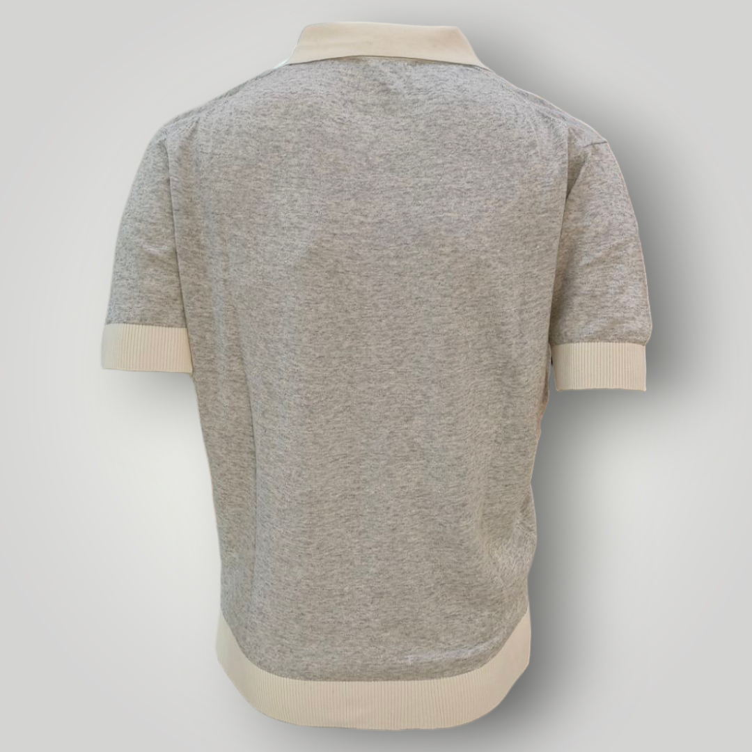 Polo in Lino e Cotone L.B.M. 1911 Grigia - immagine 4