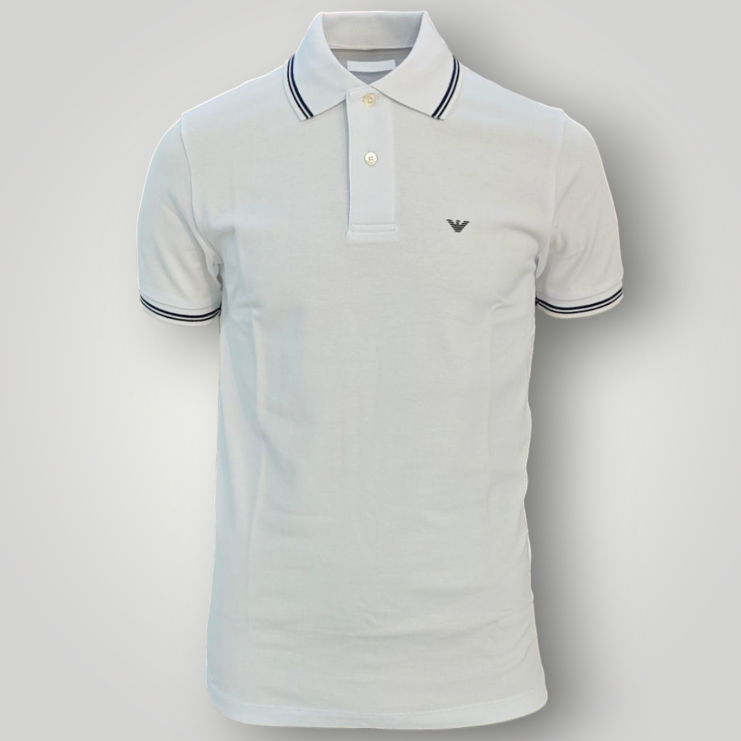 Polo Emporio Armani in Piquet Bianca
