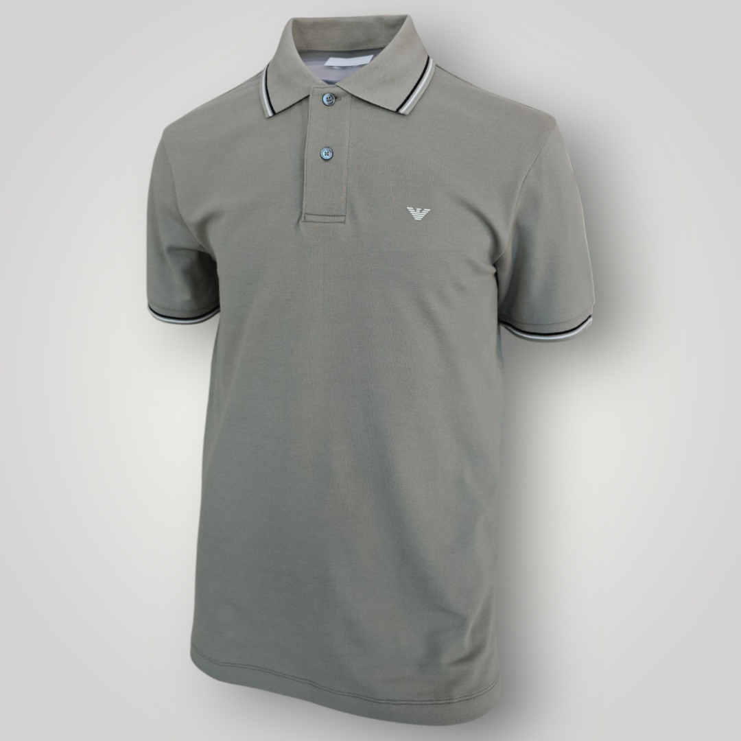 Polo Emporio Armani in Piquet Greige - immagine 3
