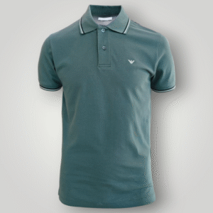 Polo Emporio Armani in Piquet Slim Verde