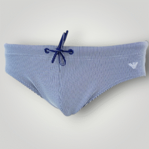 Costume Slip Emporio Armani a Righe Blu