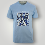 T-Shirt Emporio Armani in Cotone Celeste