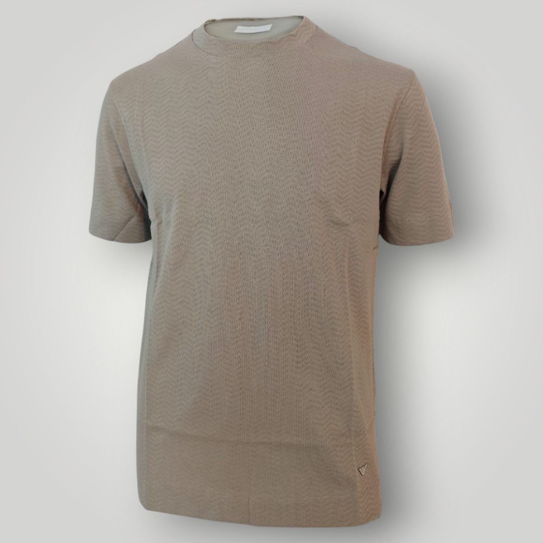 T-Shirt Emporio Armani in Jersey Beige - immagine 3