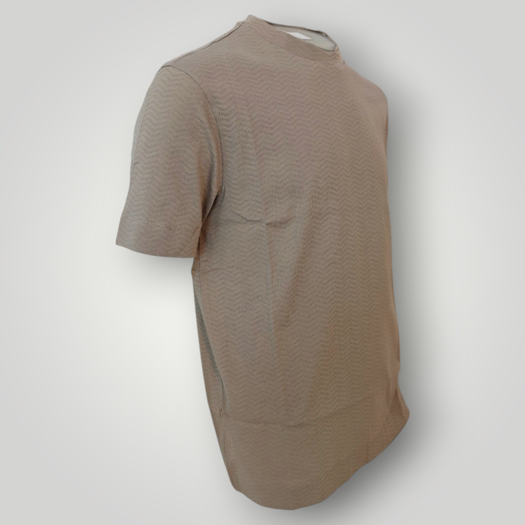 T-Shirt Emporio Armani in Jersey Beige - immagine 4