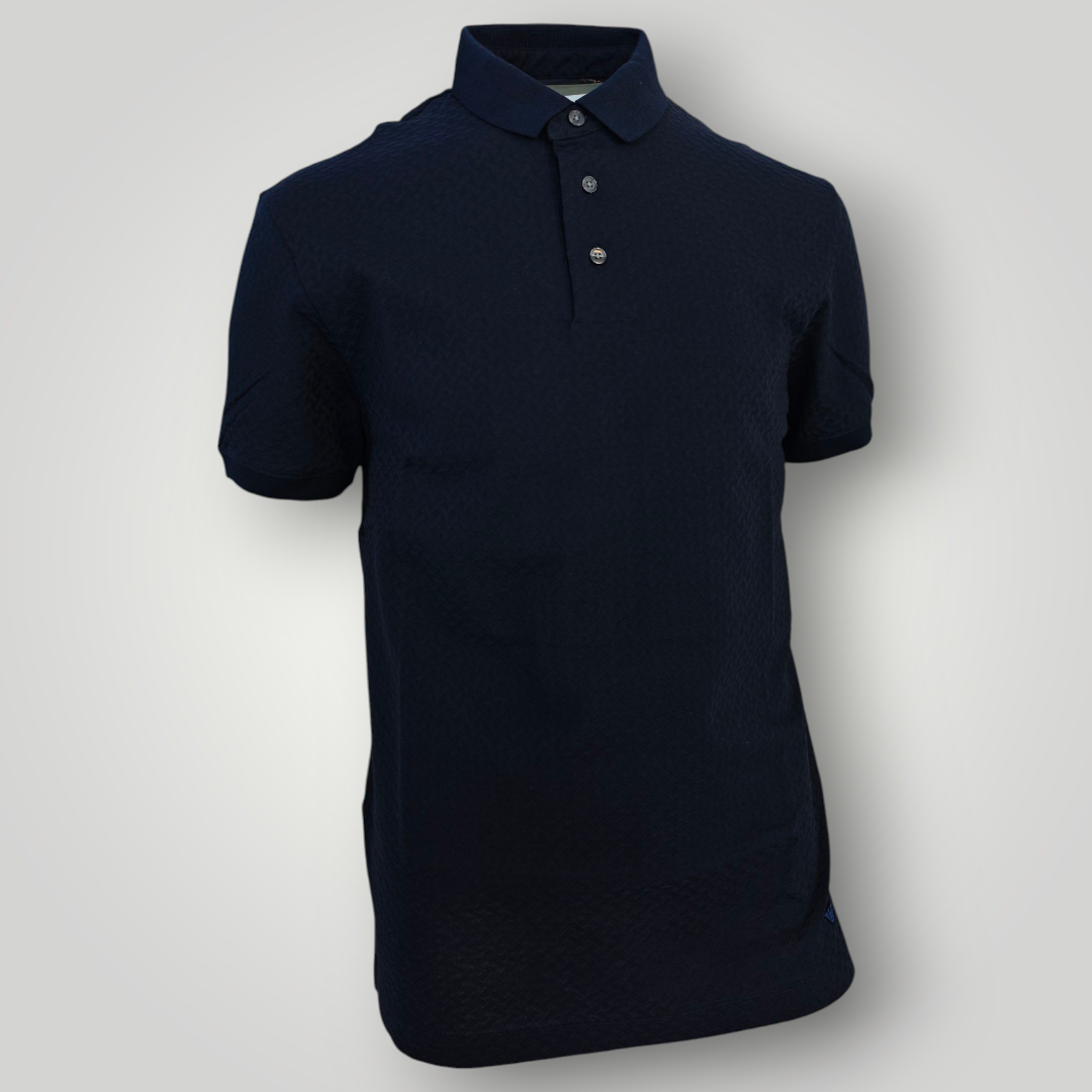 Polo Emporio Armani in Jersey Blu Navy