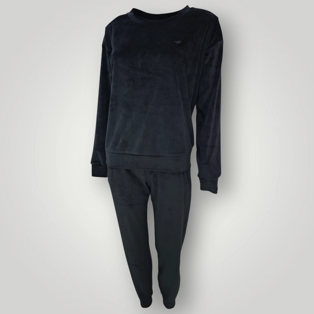 Tuta in Ciniglia Emporio Armani Nera - immagine 3