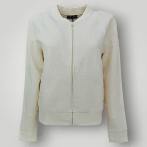 Felpa con Zip Emporio Armani Bianca