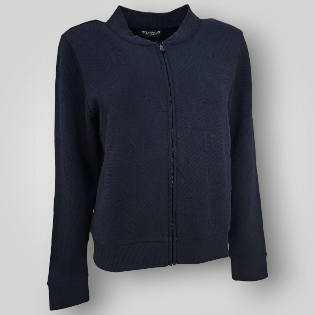 Felpa con Zip Emporio Armani Blu