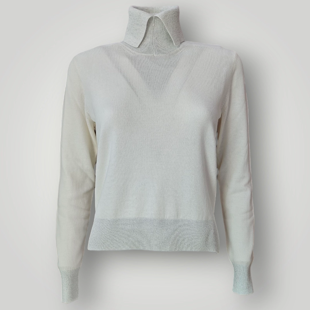 Lupetto Bianco Gran Sasso con Lurex