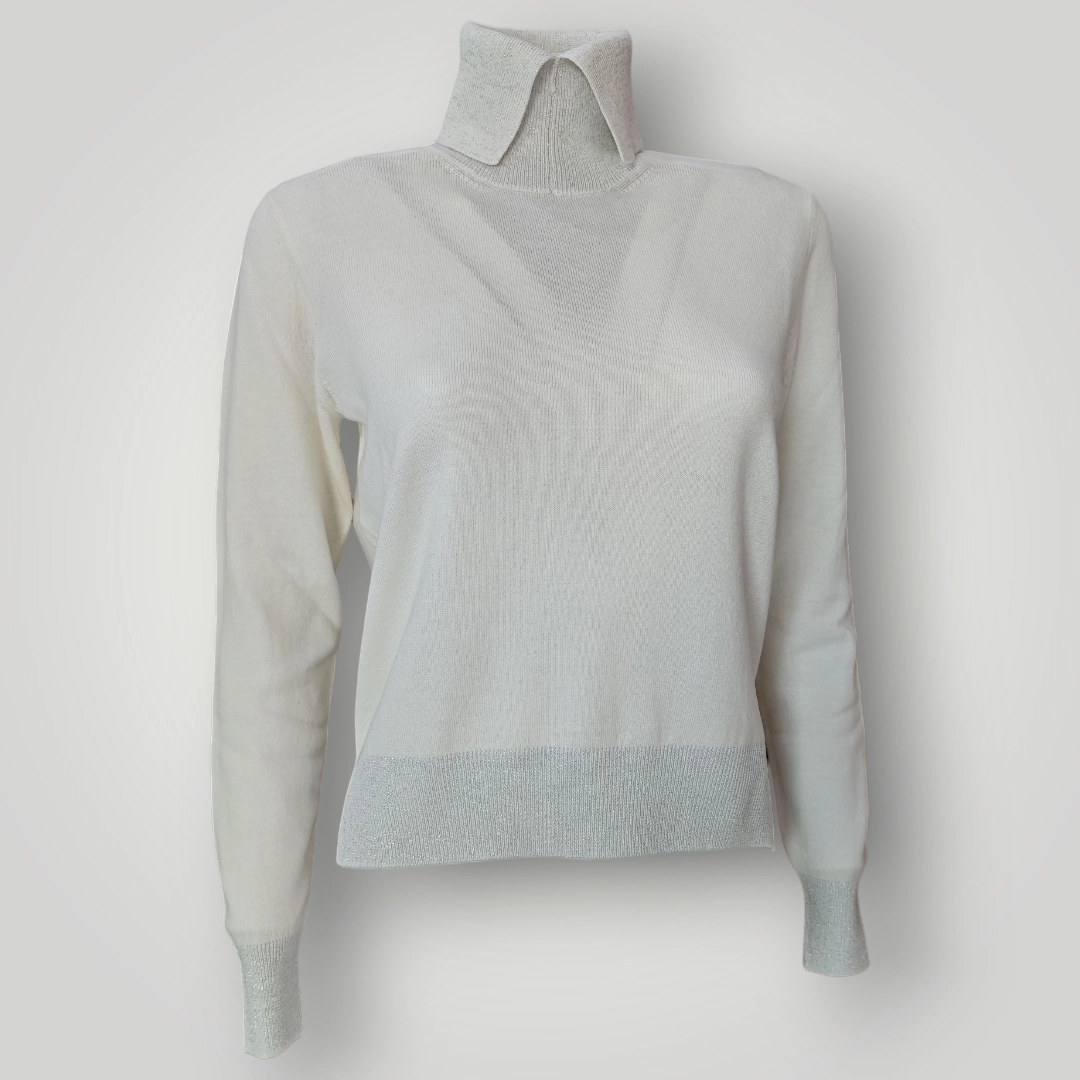 Lupetto Bianco Gran Sasso con Lurex