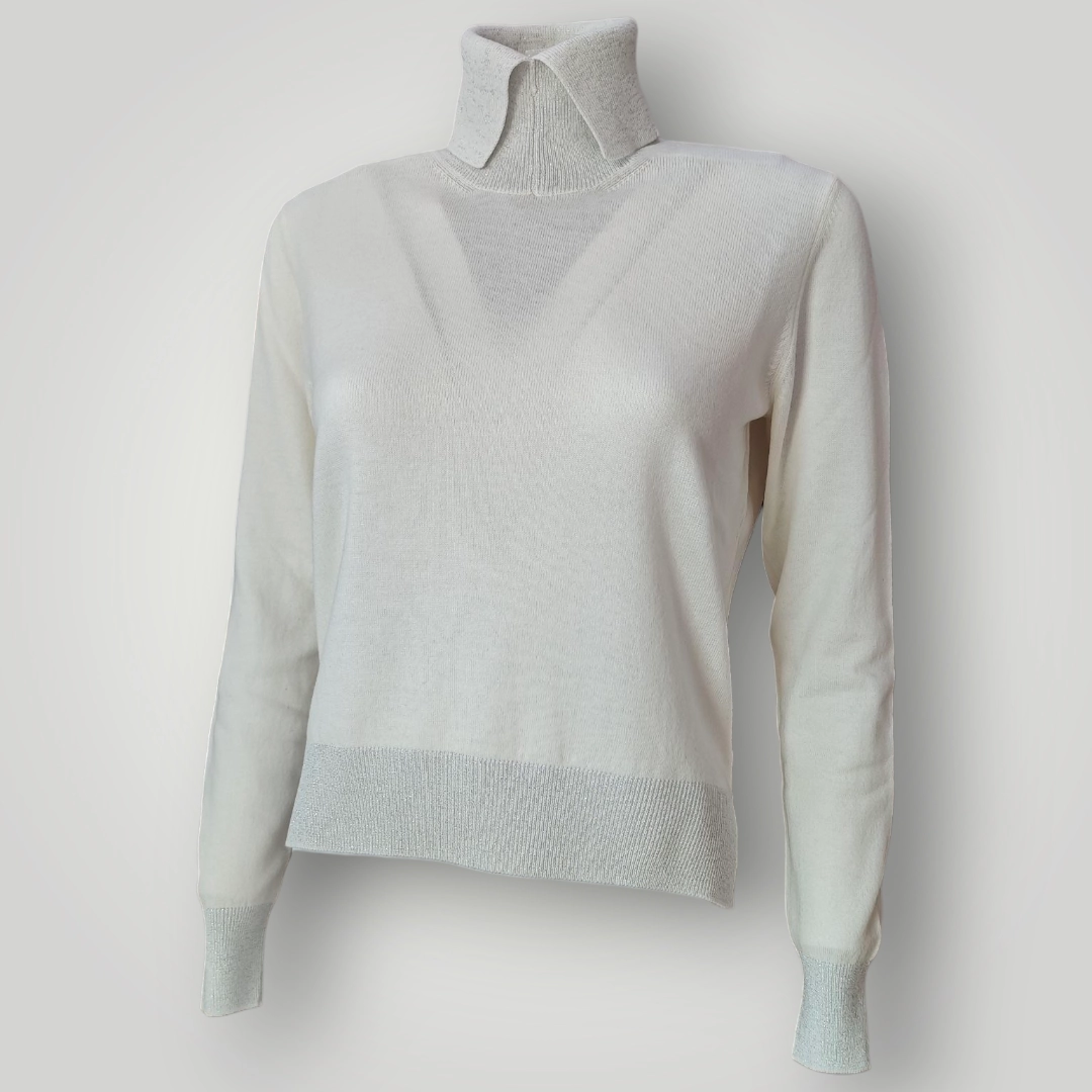 Lupetto Bianco Gran Sasso con Lurex - immagine 3